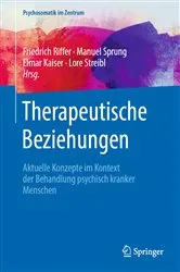 Book cover of Therapeutische Beziehungen by Friedrich Riffer