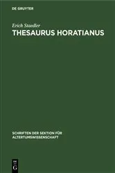 Book cover of Thesaurus Horatianus by Unknown