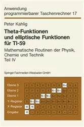 Book cover of Theta-Funktionen und elliptische Funktionen fÃ¼r TI-59 by Peter Kahlig