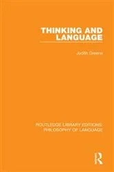 Book cover of Thinking and Language by Judith Greene