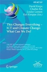 Book cover of This Changes Everything – ICT and Climate Change: What Can We Do? by David Kreps