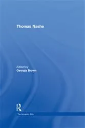 Book cover of Thomas Nashe by Georgia Brown