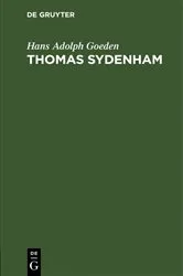 Book cover of Thomas Sydenham by Unknown