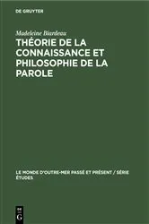 Book cover of Théorie de la connaissance et philosophie de La Parole by Unknown