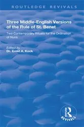 Book cover of Three Middle-English Versions of the Rule of St. Benet by Ernst A. Kock