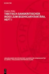 Book cover of Tibetisch-sanskritischer Index zum Bodhicaryāvatāra, Heft I by Friedrich Weller