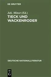 Book cover of Tieck und Wackenroder by Jakob Minor