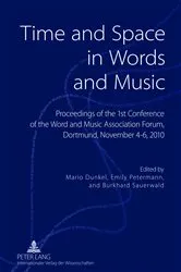 Book cover of Time and Space in Words and Music by Mario Dunkel