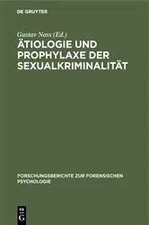 Book cover of Ätiologie und Prophylaxe der Sexualkriminalität by Unknown