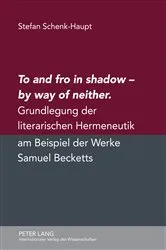 Book cover of To and fro in shadow – by way of neither by Stefan Schenk-Haupt