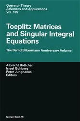 Book cover of Toeplitz Matrices and Singular Integral Equations by Unknown