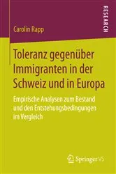 Book cover of Toleranz gegenüber Immigranten in der Schweiz und in Europa by Carolin Rapp