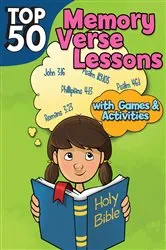 Book cover of Top 50 Memory Verse Lessons with Games & Activities by Lindsey Whitney