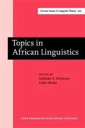 Book cover of Topics in African Linguistics by Salikoko S. Mufwene