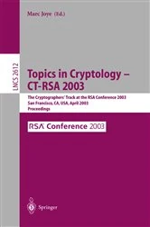 Book cover of Topics in Cryptology -- CT-RSA 2003 by Marc Joye
