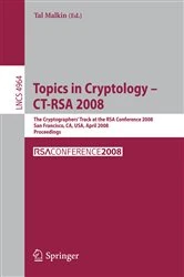 Book cover of Topics in Cryptology – CT-RSA 2008 by Tal Malkin