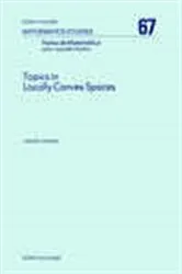 Book cover of Topics in Locally Convex Spaces by Unknown