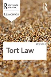 Book cover of Tort Lawcards 2012-2013 (8th ed.) by Unknown