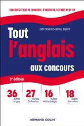 Book cover of Tout l'anglais aux concours - 3e éd (3rd ed.) by Eddy Chevalier