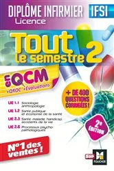 Book cover of Tout le semestre 2 en QCM - QROC et évaluations IFSI - 2e édition by Nadia Younes