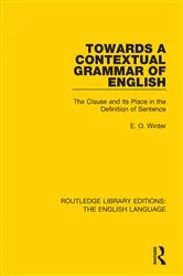 Book cover of Towards a Contextual Grammar of English by Unknown