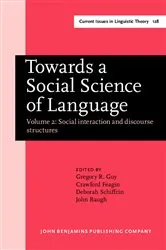 Book cover of Towards a Social Science of Language by Gregory R. Guy