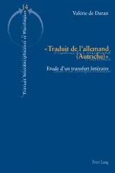 Book cover of « Traduit de l’allemand (Autriche) » by Yves Hamant