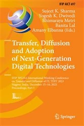 Book cover of Transfer, Diffusion and Adoption of Next-Generation Digital Technologies by Sujeet K. Sharma