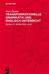 Book cover of Transformationelle Grammatik und Englisch Unterricht by Owen Thomas