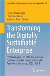 Book cover of Transforming the Digitally Sustainable Enterprise by Daniel Beverungen