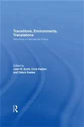 Book cover of Transitions Environments Translations by Joan W. Scott