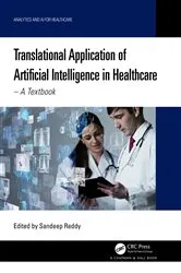 Book cover of Translational Application of Artificial Intelligence in Healthcare by Sandeep Reddy