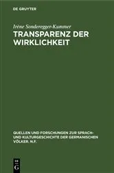 Book cover of Transparenz der Wirklichkeit by Irène Sonderegger-Kummer