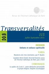 Book cover of Transversalités n°115 by Unknown