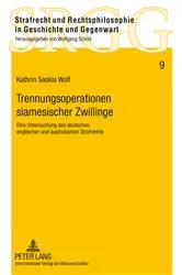 Book cover of Trennungsoperationen siamesischer Zwillinge by Wolfgang Schild