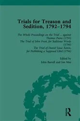 Book cover of Trials for Treason and Sedition, 1792-1794, Part I Vol 1 by John Barrell