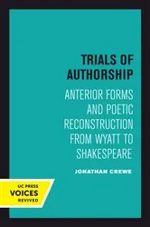 Book cover of Trials of Authorship by Jonathan Crewe