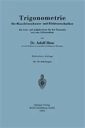 Book cover of Trigonometrie für Maschinenbauer und Elektrotechniker (15th ed.) by Adolf Hess