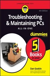 Book cover of Troubleshooting & Maintaining PCs All-in-One For Dummies (4th ed.) by Dan Gookin