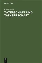 Book cover of Täterschaft und Tatherrschaft (8th ed.) by Unknown