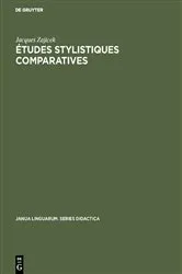 Book cover of Études stylistiques comparatives by Jacques Zajicek