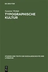 Book cover of Typographische Kultur by Susanne Wehde