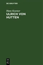Book cover of Ulrich von Hutten by Hans Koester