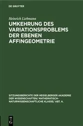 Book cover of Umkehrung des Variationsproblems der ebenen Affingeometrie by Heinrich Liebmann