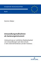 Book cover of Umwandlungsmaßnahmen als Sanierungsinstrument by Dominic Weber