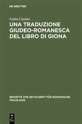 Book cover of Una traduzione giudeo-romanesca del libro di Giona by Luisa Cuomo