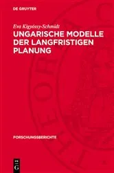 Book cover of Ungarische Modelle der langfristigen Planung by Hans-Dieter Anders