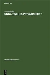 Book cover of Ungarisches Privatrecht 1 by Unknown
