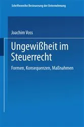 Book cover of UngewiÃŸheit im Steuerrecht by Unknown