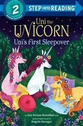 Book cover of Uni the Unicorn Uni's First Sleepover by Amy Krouse Rosenthal